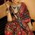 Black floral silk cotton saree