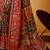 Black floral silk cotton saree