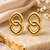 Anti-tarnish, ribbed texture, statement studs, bold knot design, women's jewellery
