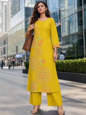 women ethnic motifs embroidered regular thread work  cotton kurta with palazzos 1