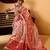 Pink floral silk cotton saree