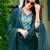 floral embroidered chanderi cotton straight kurta with trousers & dupatta