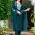 floral embroidered chanderi cotton straight kurta with trousers & dupatta