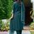 floral embroidered chanderi cotton straight kurta with trousers & dupatta