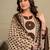 women printed mirror work  cotton kurta with trousers & with dupatta