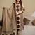 women printed mirror work  cotton kurta with trousers & with dupatta