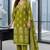 women ethnic motifs printed regular mirror work  cotton kurta with trousers & with dupatta