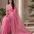 Pink zari  cotton designer khadi saree