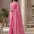 Pink zari  cotton designer khadi saree