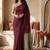 Maroon sequinned  cotton designer khadi saree