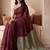 Maroon sequinned  cotton designer khadi saree