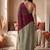 Maroon sequinned  cotton designer khadi saree