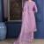floral embroidered  cotton straight kurta with trousers & dupatta