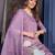 floral embroidered  cotton straight kurta with trousers & dupatta