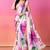 floral satin shoulder pre-pleated ready to wear saree