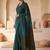 Green embellished sequinned  cotton designer khadi saree