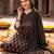 women ethnic motifs printed regular beads and stones  cotton kurta with trousers & with