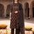 women ethnic motifs printed regular beads and stones  cotton kurta with trousers & with