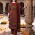 women ethnic motifs printed regular  cotton kurta with trousers & with dupatta