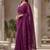 Violet embellished sequinned  cotton designer khadi saree