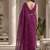 Violet embellished sequinned  cotton designer khadi saree