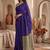Purple embellished sequinned  cotton designer khadi saree