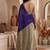 Purple embellished sequinned  cotton designer khadi saree