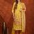 floral printed v-neck straight kurta with trousers & dupatta