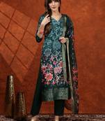 women floral printed regular kurta with trousers & dupatta