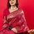 Pink ethnic motifs woven design zari detail saree