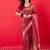 Pink ethnic motifs woven design zari detail saree