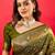 Green green bandhani woven design bandhani saree