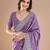 Lavender floral embroidered zari saree