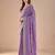 Lavender floral embroidered zari saree