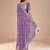 Lavender floral embroidered zari saree