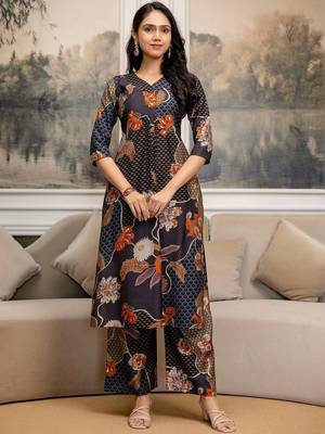 women floral printed kurta with palazzos 1