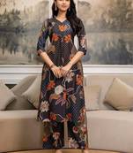 women floral printed kurta with palazzos