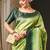 Green green & gold-toned ethnic motifs woven design zari kanjeevaram saree