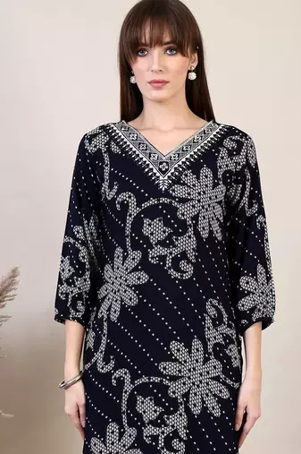 women ethnic motifs printed regular kurta with palazzos