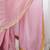 Pink embellished zari satin designer saree