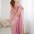 Pink embellished zari satin designer saree