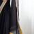 Black embellished satin saree