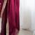 Maroon embellished embroidered satin designer saree