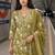 women floral printed regular  silk kurta with trousers & with dupatta