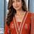 women ethnic motifs printed regular mirror work  cotton kurta with trousers & with dupatta