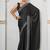 Black black embellished beads and stones satin saree