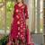women floral embroidered regular thread work  cotton kurta with palazzos & with dupatta