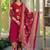 women floral embroidered regular thread work  cotton kurta with palazzos & with dupatta
