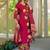 women floral embroidered regular thread work  cotton kurta with palazzos & with dupatta