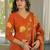 women floral printed regular mirror work  cotton kurta with palazzos & with dupatta